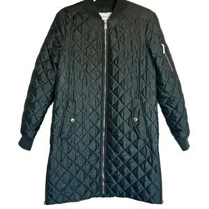 Bomber Trench Flight Jacket Coat Army Green Grunge Skater